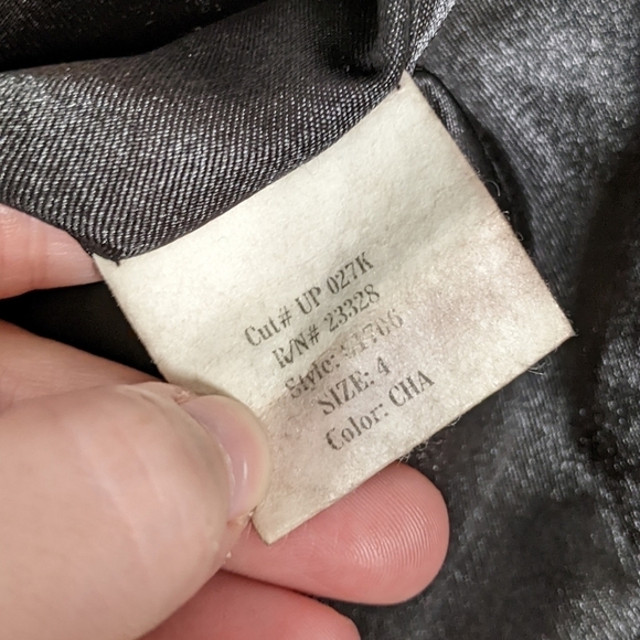 Vintage Wool Charcoal Grey Long Button Up Peacoat by Kristen Blake Size 4 - Picture 7 of 7